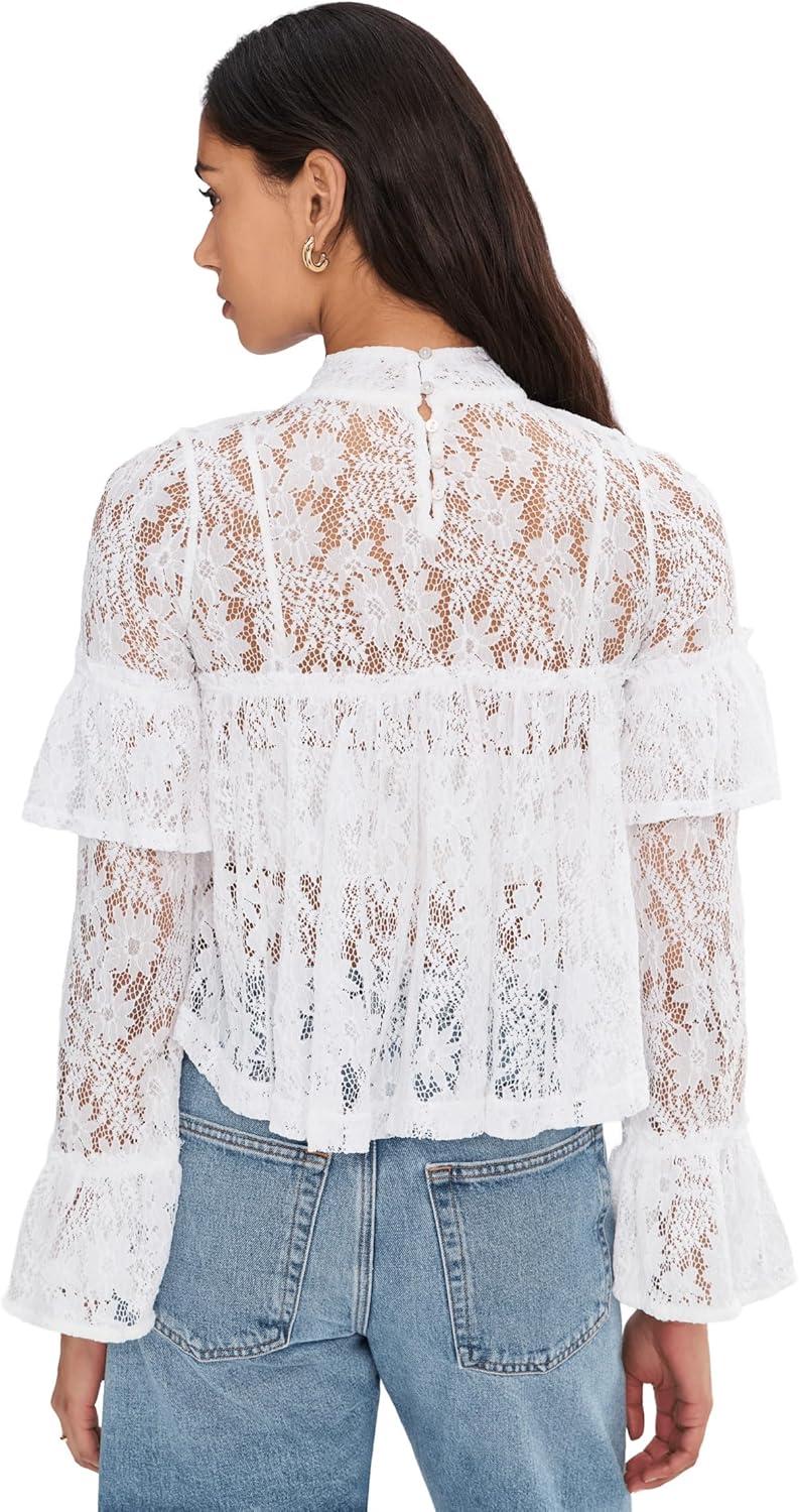 image:imageFree People Womens Lilabeth Lace TopClean Ivory