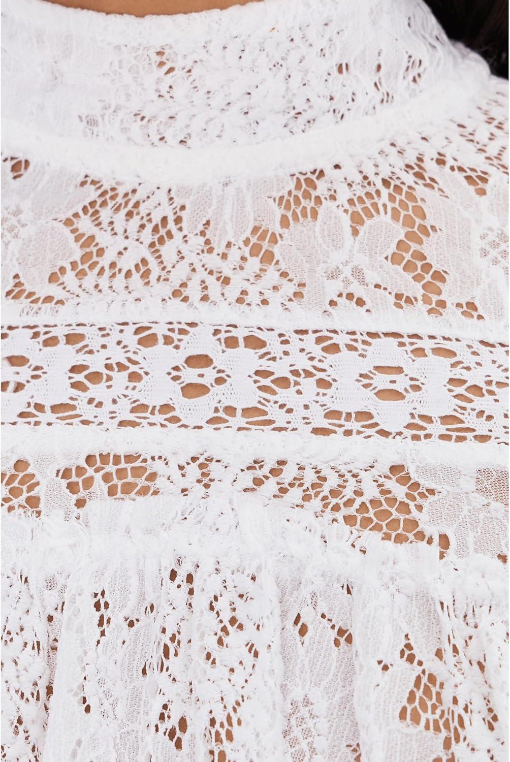 image:imageFree People Womens Lilabeth Lace TopClean Ivory
