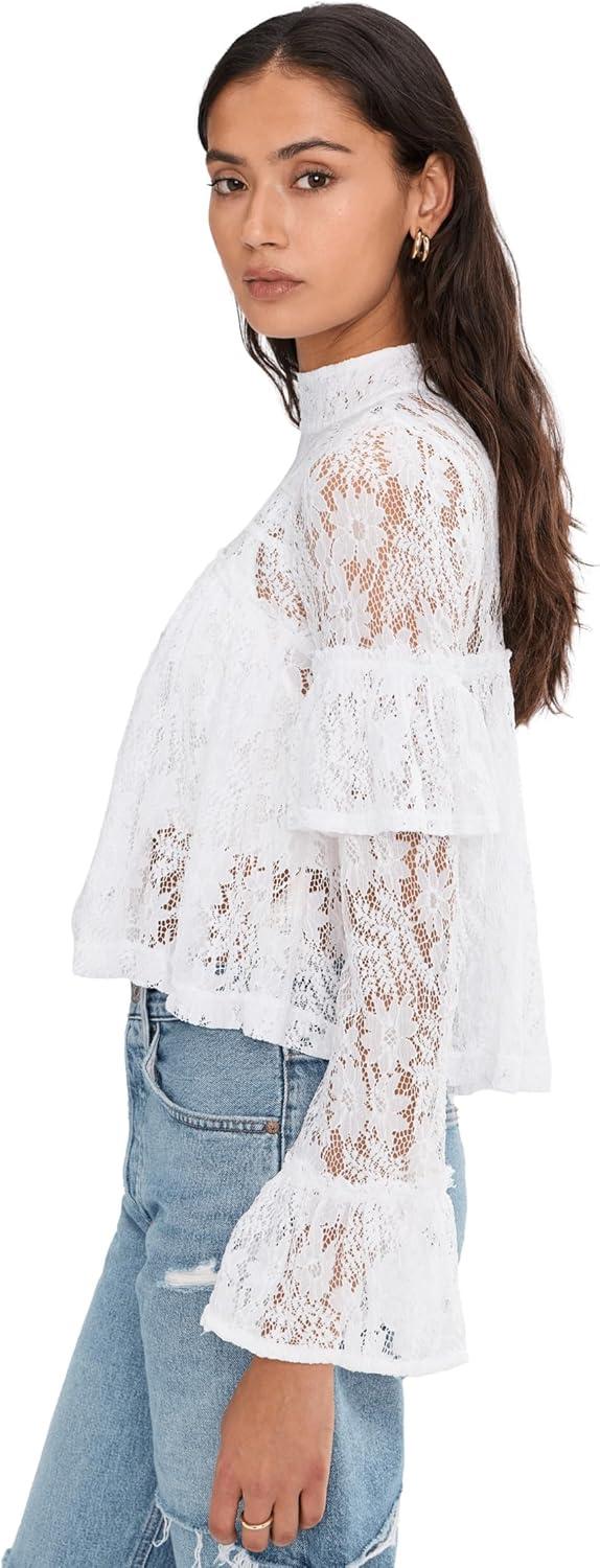 image:imageFree People Womens Lilabeth Lace TopClean Ivory