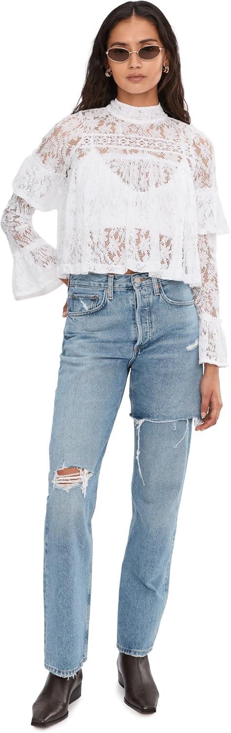 image:imageFree People Womens Lilabeth Lace TopClean Ivory