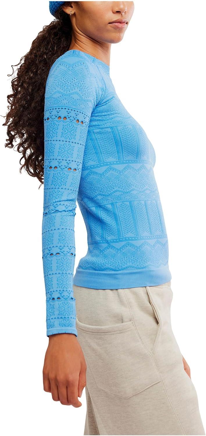 image:imageFree People womens High Road Long Sleeve LayerLight Cobalt