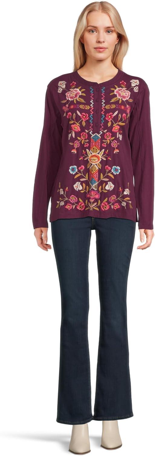 image:imageJohnny was Womens Raw Seam HenleyAnayaAubergine