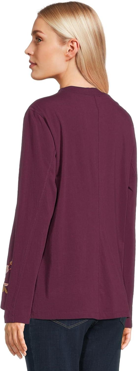 image:imageJohnny was Womens Raw Seam HenleyAnayaAubergine
