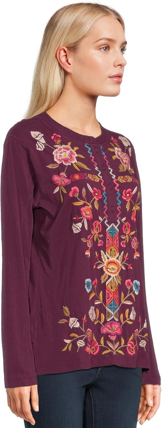 image:imageJohnny was Womens Raw Seam HenleyAnayaAubergine