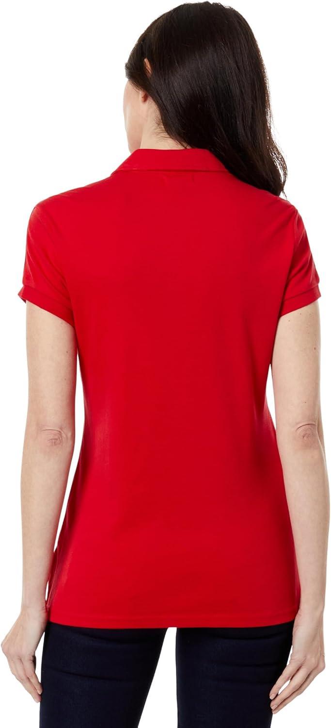 image:imageMULTI SHOULDER STRIPE POLO SHIRTRacing Red