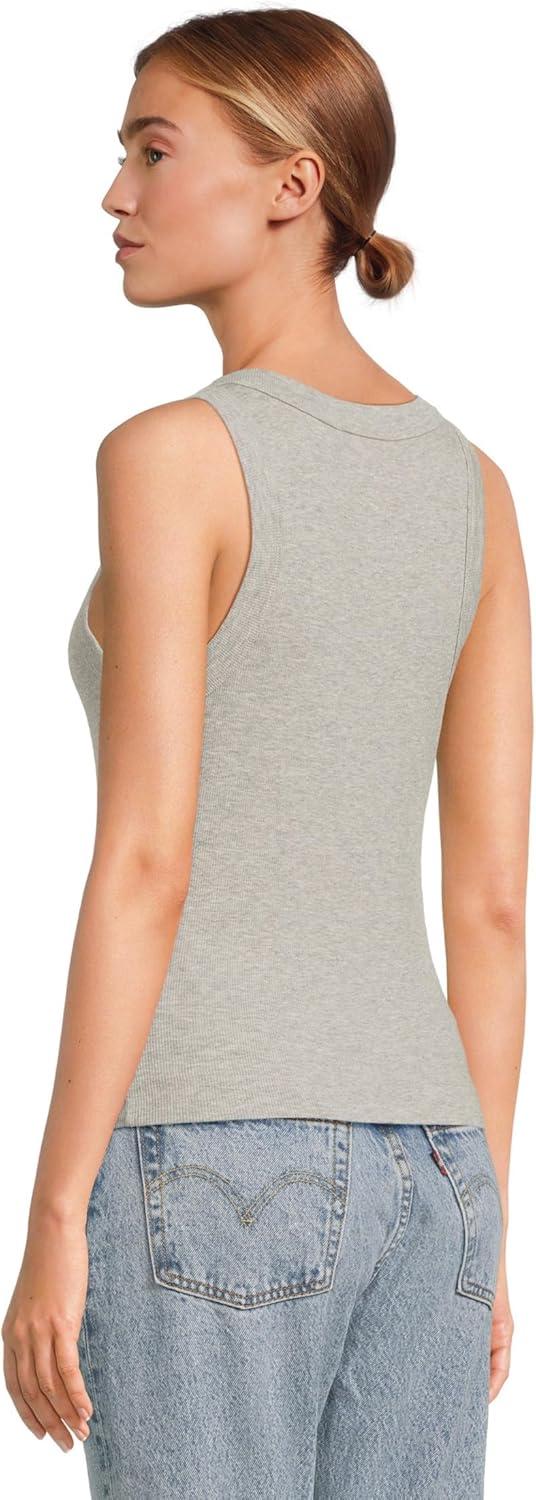 image:imageMichael Stars Womens Gina Wide Binding Crop TankHeather Grey