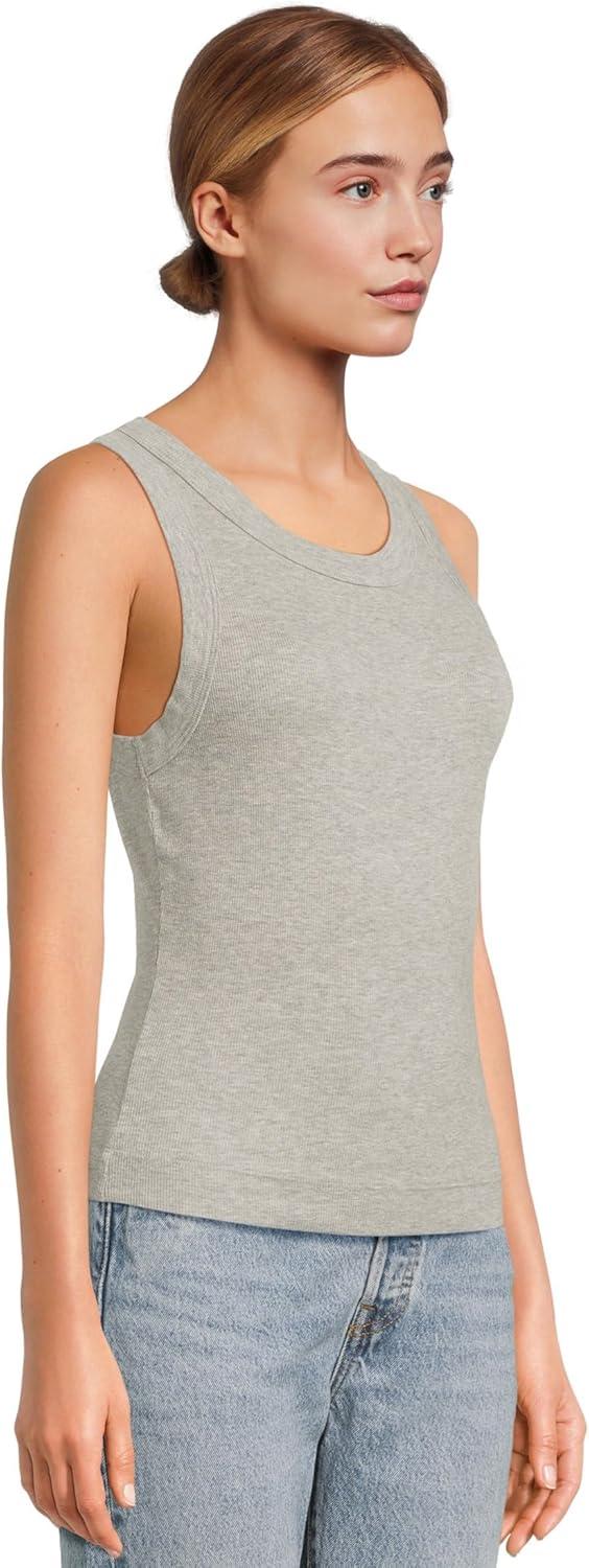 image:imageMichael Stars Womens Gina Wide Binding Crop TankHeather Grey