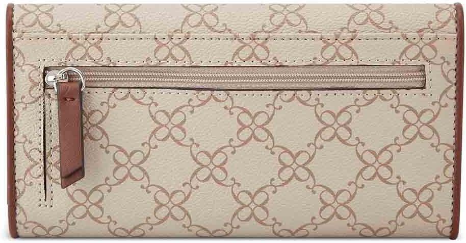 image:imageNine West Womens Zuri Slg Check Sec WalletMushroom Logo Mahogany