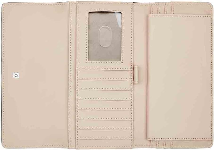 image:imageNine West Womens Zuri Slg Check Sec WalletMushroom Logo Mahogany