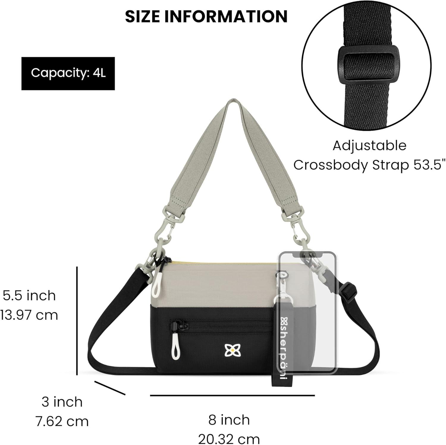 image:imageSherpani Skye Small Crossbody Purse Nylon Crossbody Bag Lightweight Cross Body Purses for Women RFID ProtectionWasabi Stone