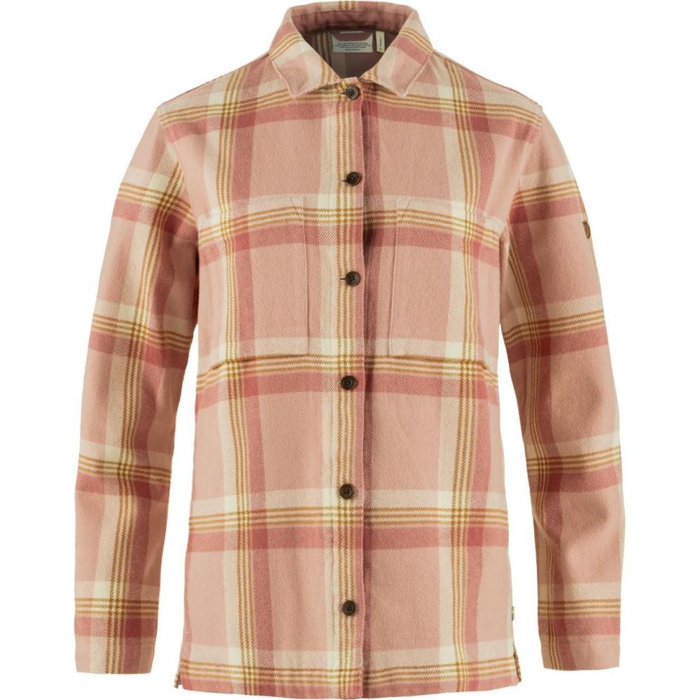 image:imageFjllrven Womens Singi Flannel Overshirt WChalk Rosedusty Rose