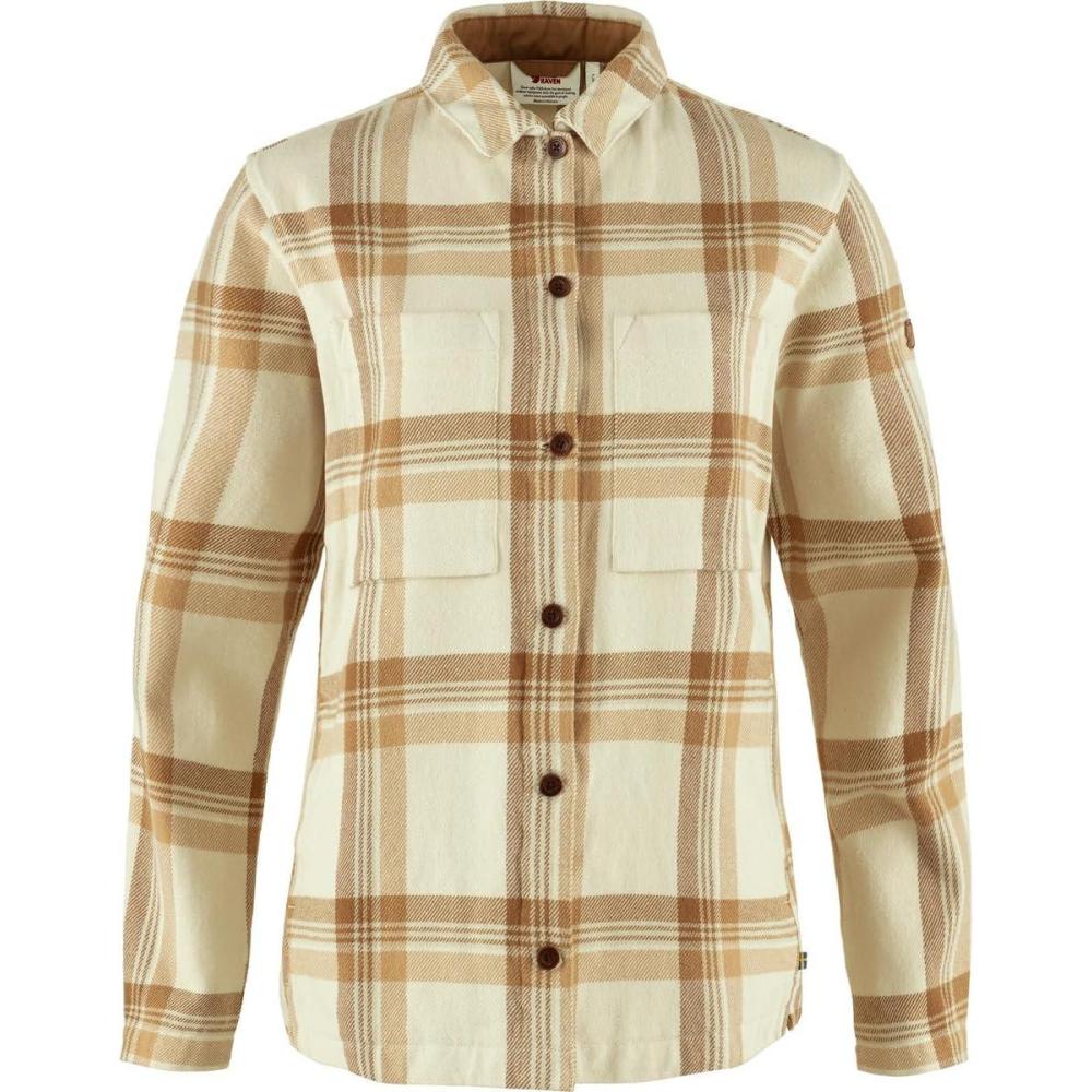 image:imageFjllrven Womens Singi Flannel Overshirt WChalk Whitedune Beige