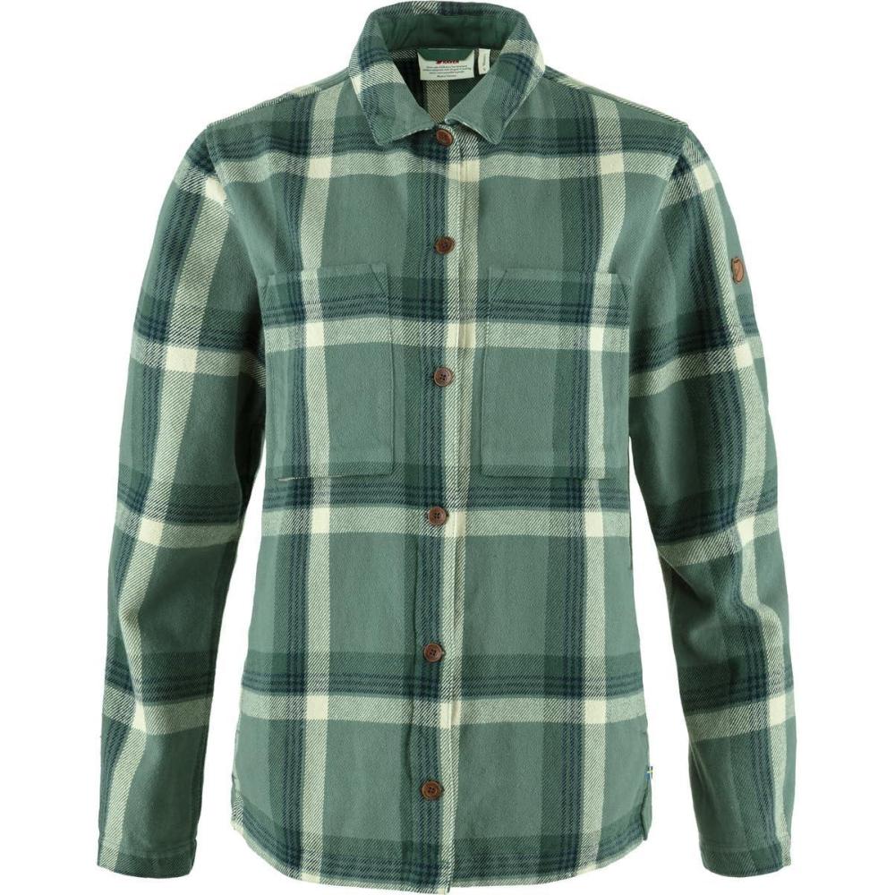 image:imageFjllrven Womens Singi Flannel Overshirt WPatina Greendeep Patina