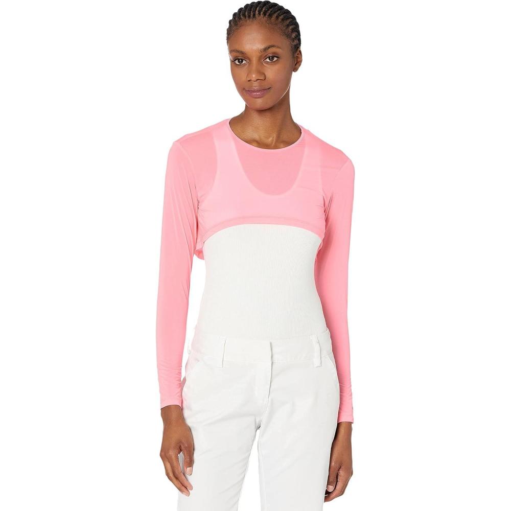 image:imageJamie Sadock Womens Sunsense 35 SPF Lightweight Long Sleeve Crew Neck Crop Layering TopVenus