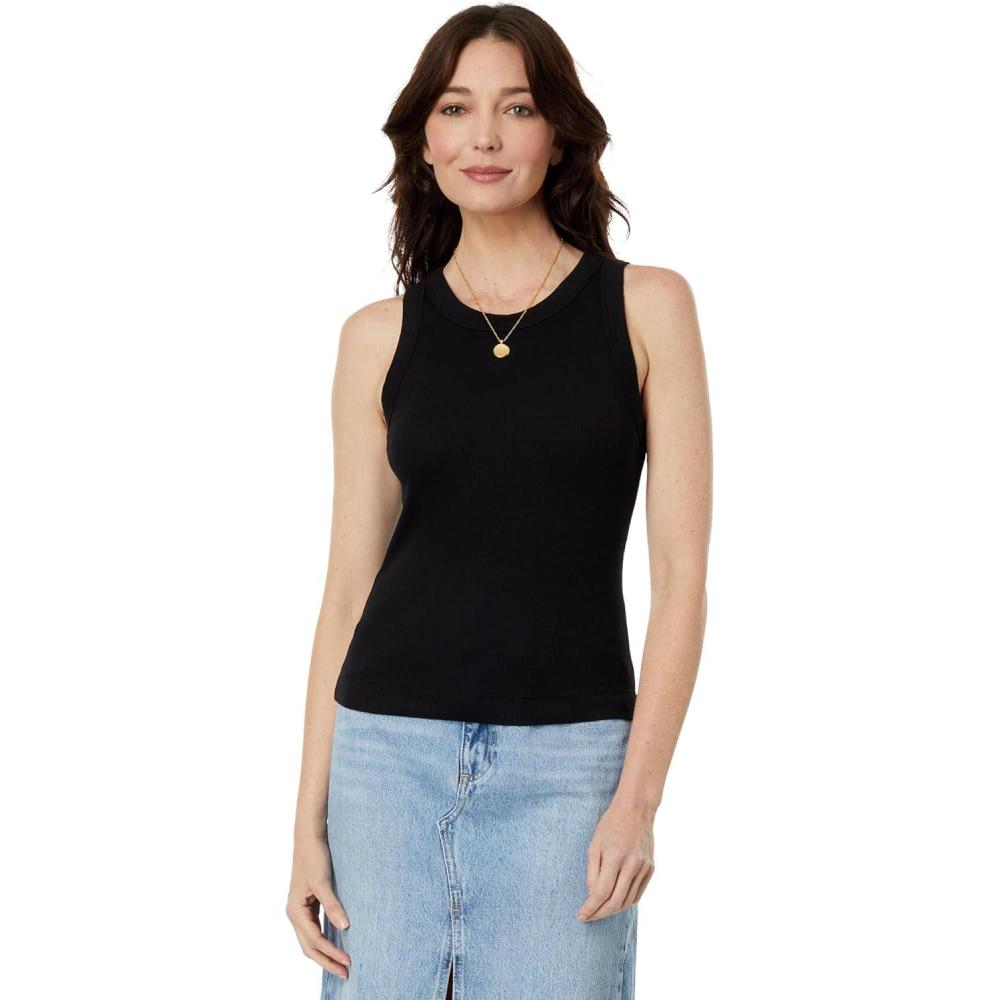 image:imageMichael Stars Womens Gina Wide Binding Crop TankBlack