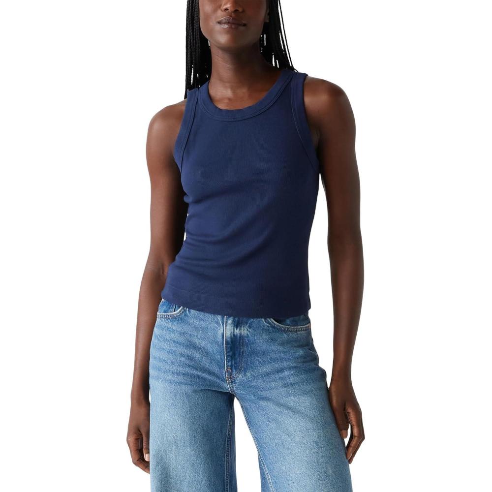 image:imageMichael Stars Womens Gina Wide Binding Crop TankNocturnal