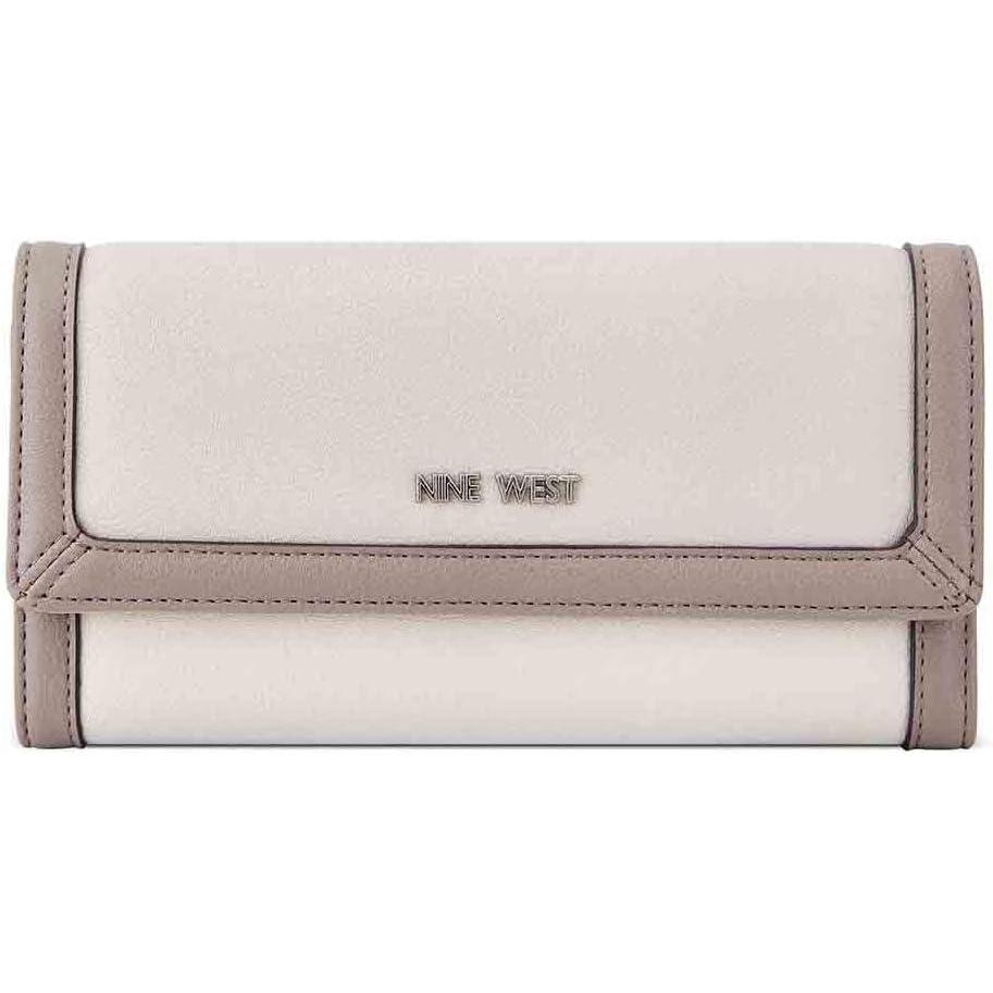 image:imageNine West Womens Zuri Slg Check Sec WalletCement Multi