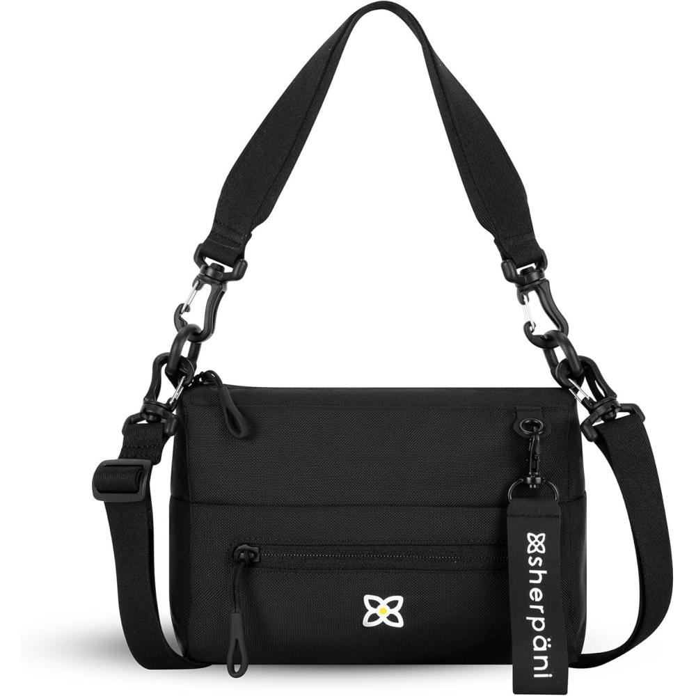 image:imageSherpani Skye Small Crossbody Purse Nylon Crossbody Bag Lightweight Cross Body Purses for Women RFID ProtectionRaven Classic