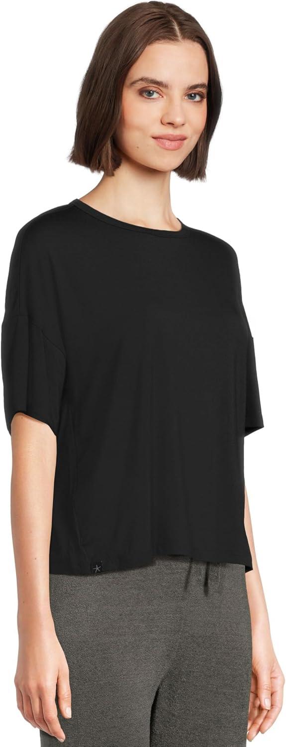 image:imageBarefoot Dreams Womens Bamboo Jersey Short Sleeve Boxy TeeBlack