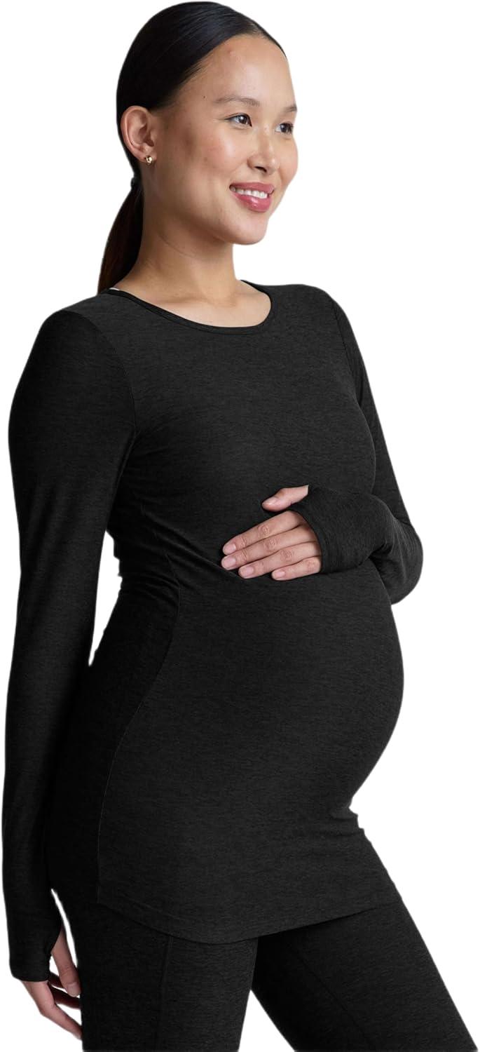image:imageBeyond Yoga Womens Featherweight Count On Me Maternity Crew PulloverDarkest Night