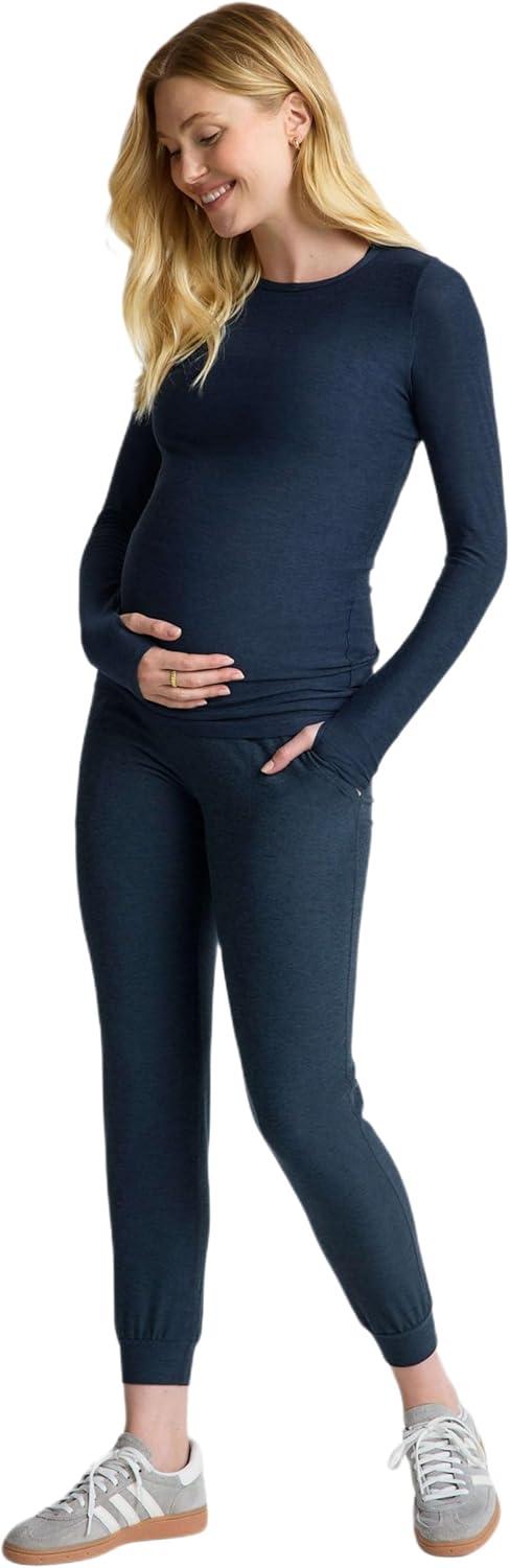 image:imageBeyond Yoga Womens Featherweight Count On Me Maternity Crew PulloverNocturnal Navy
