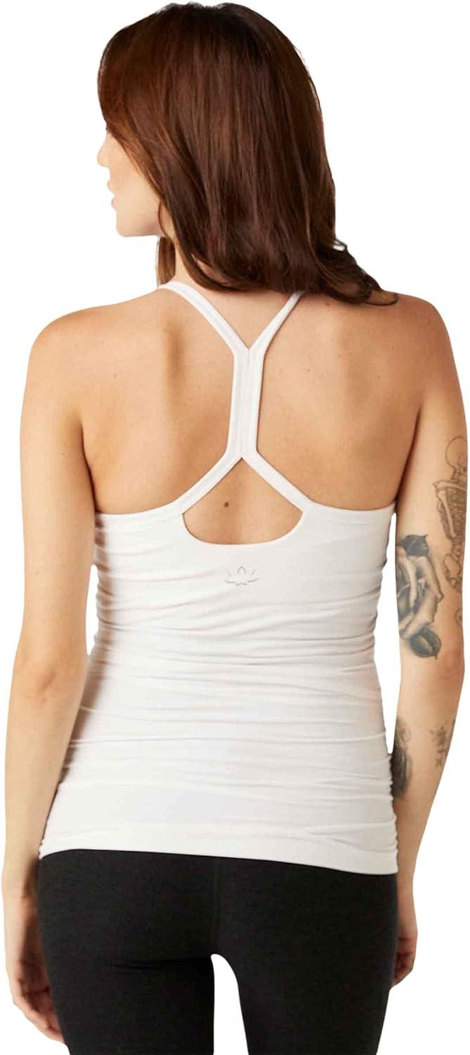 image:imageBeyond Yoga Womens Spacedye Keep Your Cool Maternity Slim Racerback TankWhite Light