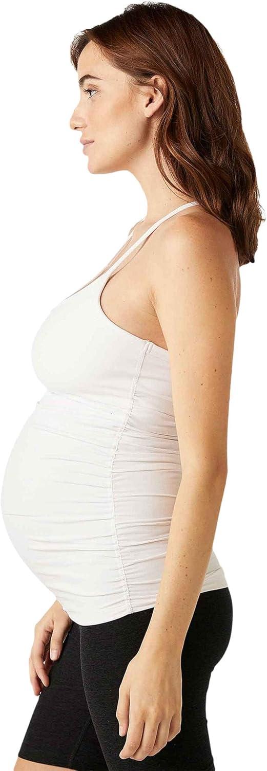 image:imageBeyond Yoga Womens Spacedye Keep Your Cool Maternity Slim Racerback TankWhite Light