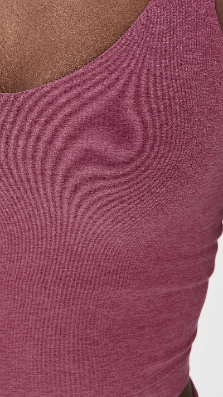 image:imageBeyond Yoga Womens Spacedye Twist Through Cropped Tank TopSmooth Mauve Heather