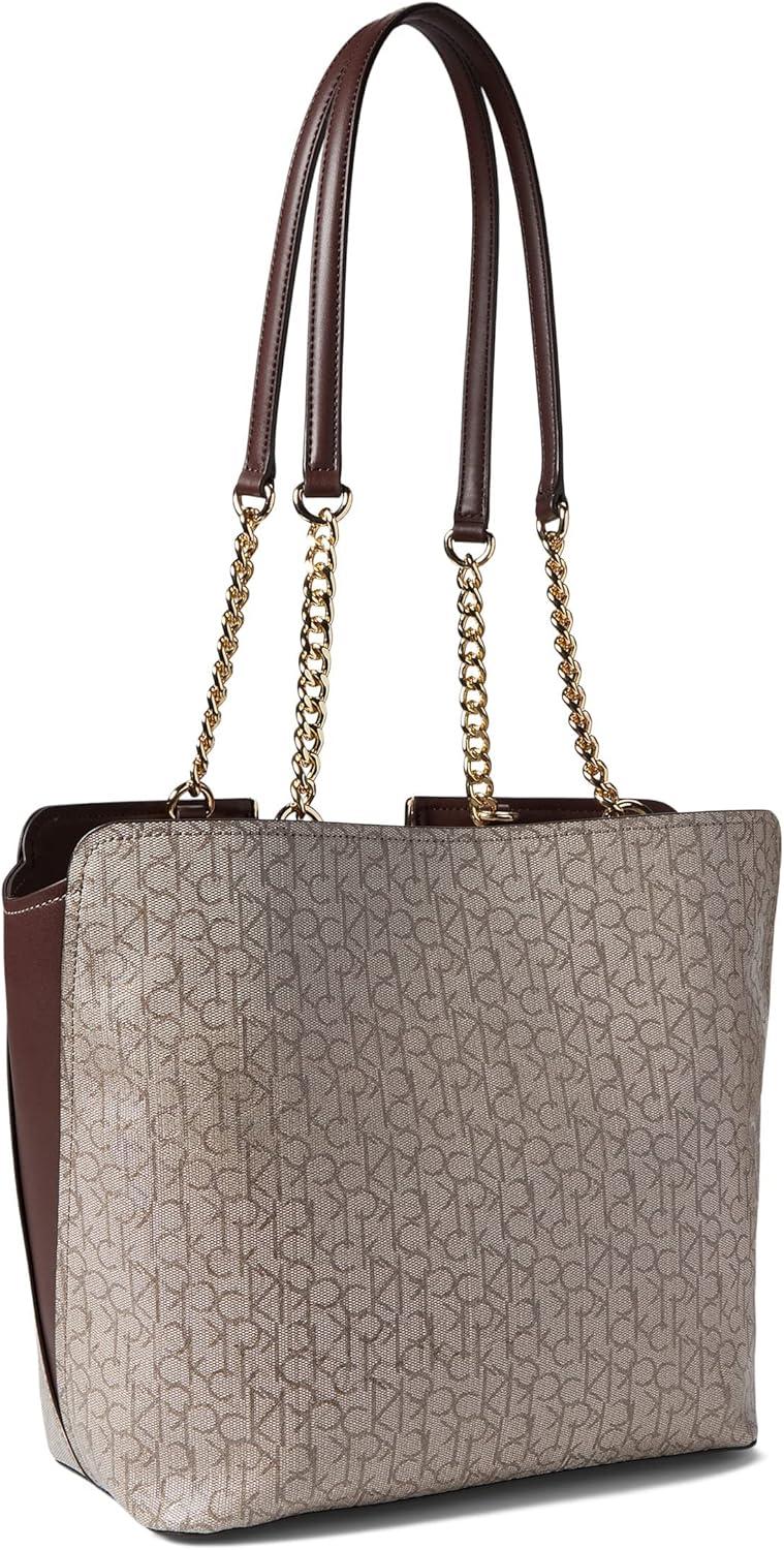 image:imageCalvin Klein Finley ToteMini Tx AlmondTaupeBrunette
