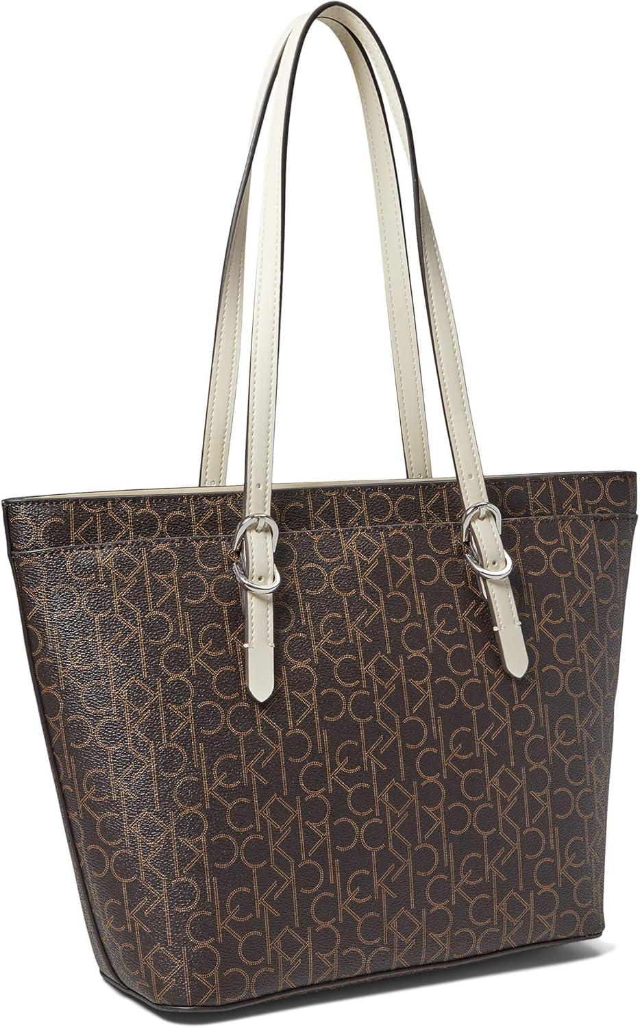 image:imageCalvin Klein Serafina Tote BrownKhakiWhite One Size