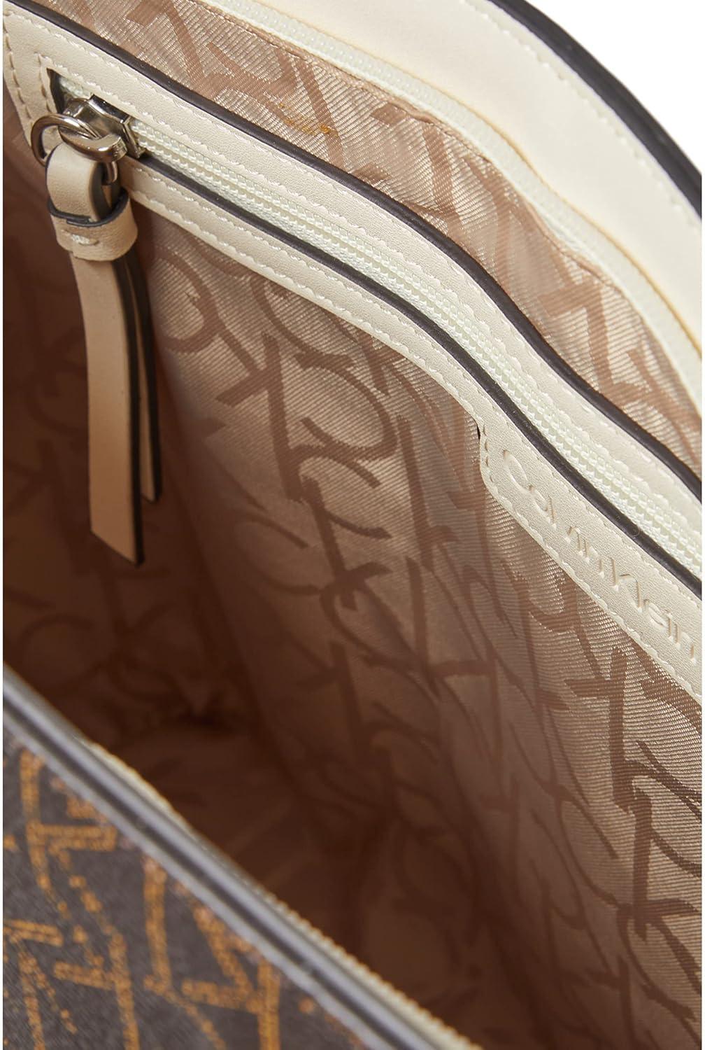 image:imageCalvin Klein Serafina Tote BrownKhakiWhite One Size