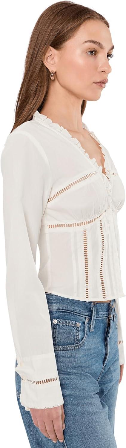 image:imageFree People Womens Frankie Corset Long Sleeve TopClean Ivory