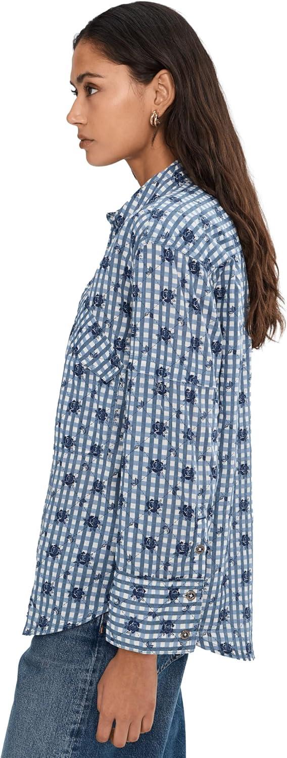 image:imageFree People Womens We The Free Flower ShirtNavy Combo
