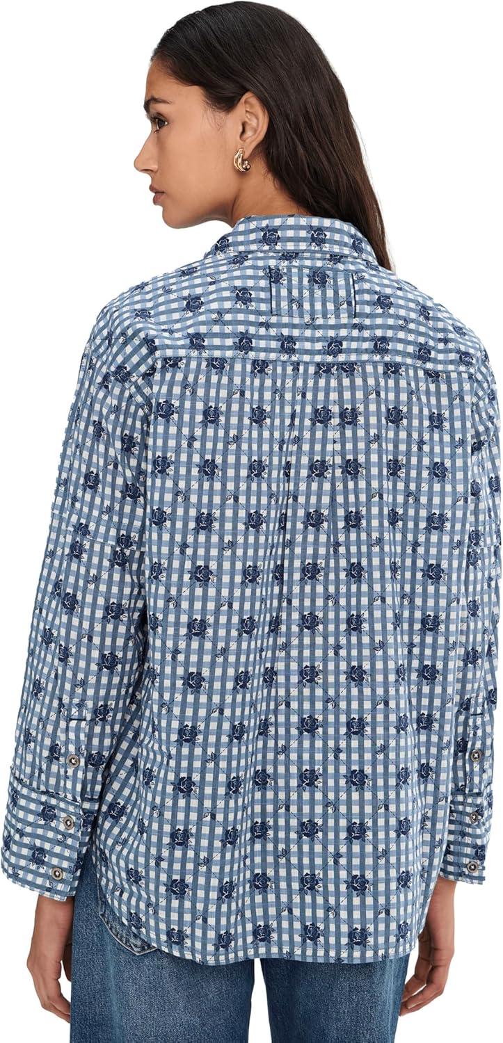 image:imageFree People Womens We The Free Flower ShirtNavy Combo
