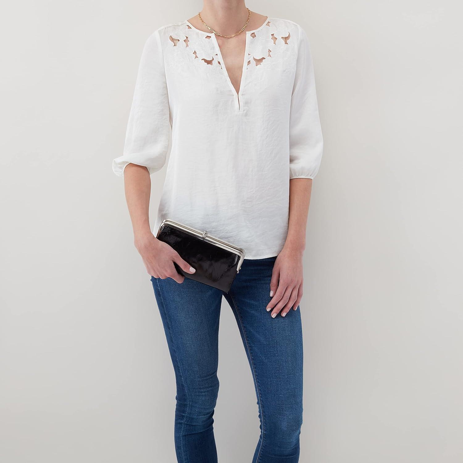 image:imageHOBO Lauren Leather Clutch Wallet for WomenBlack