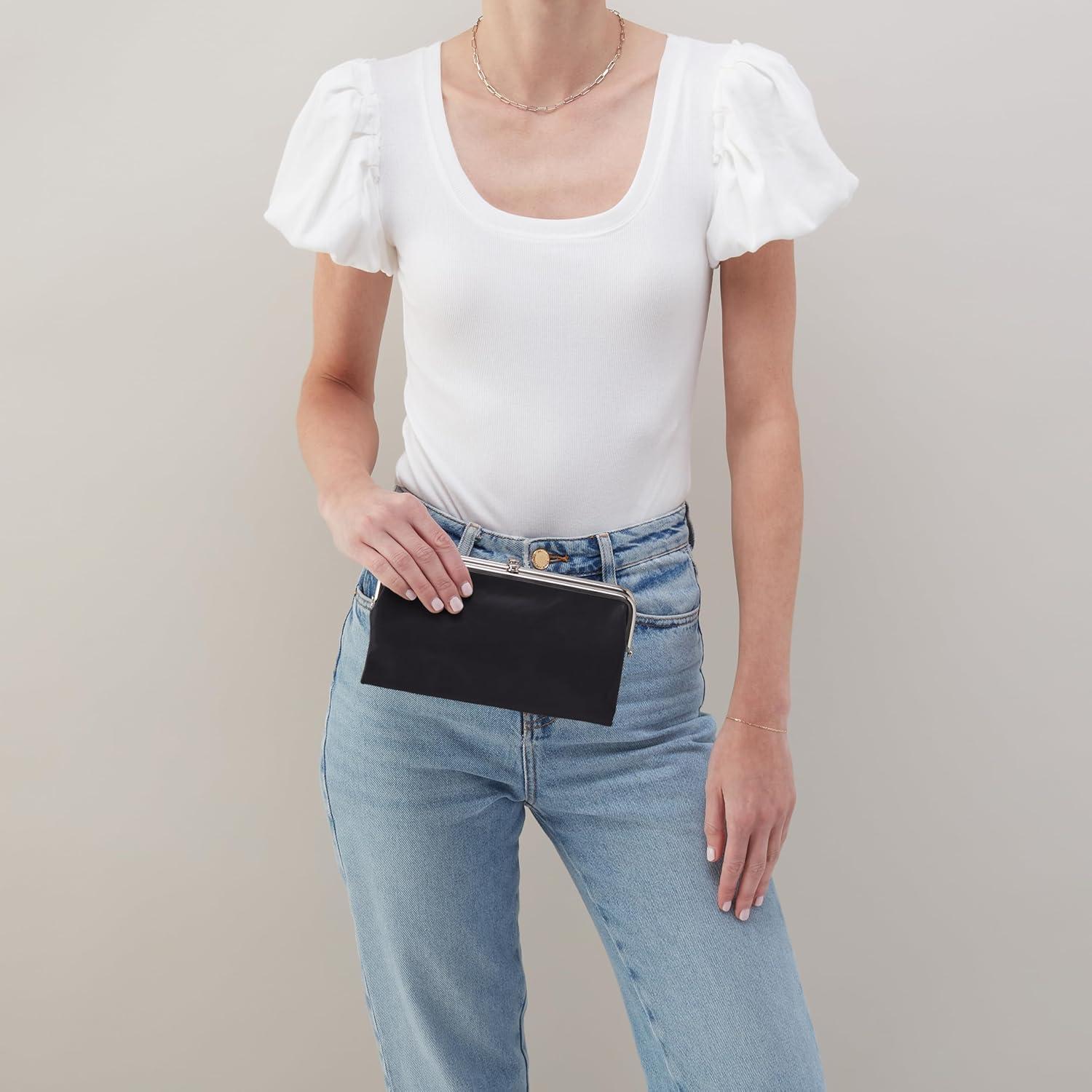 image:imageHOBO Lauren Leather Clutch Wallet for WomenBlack
