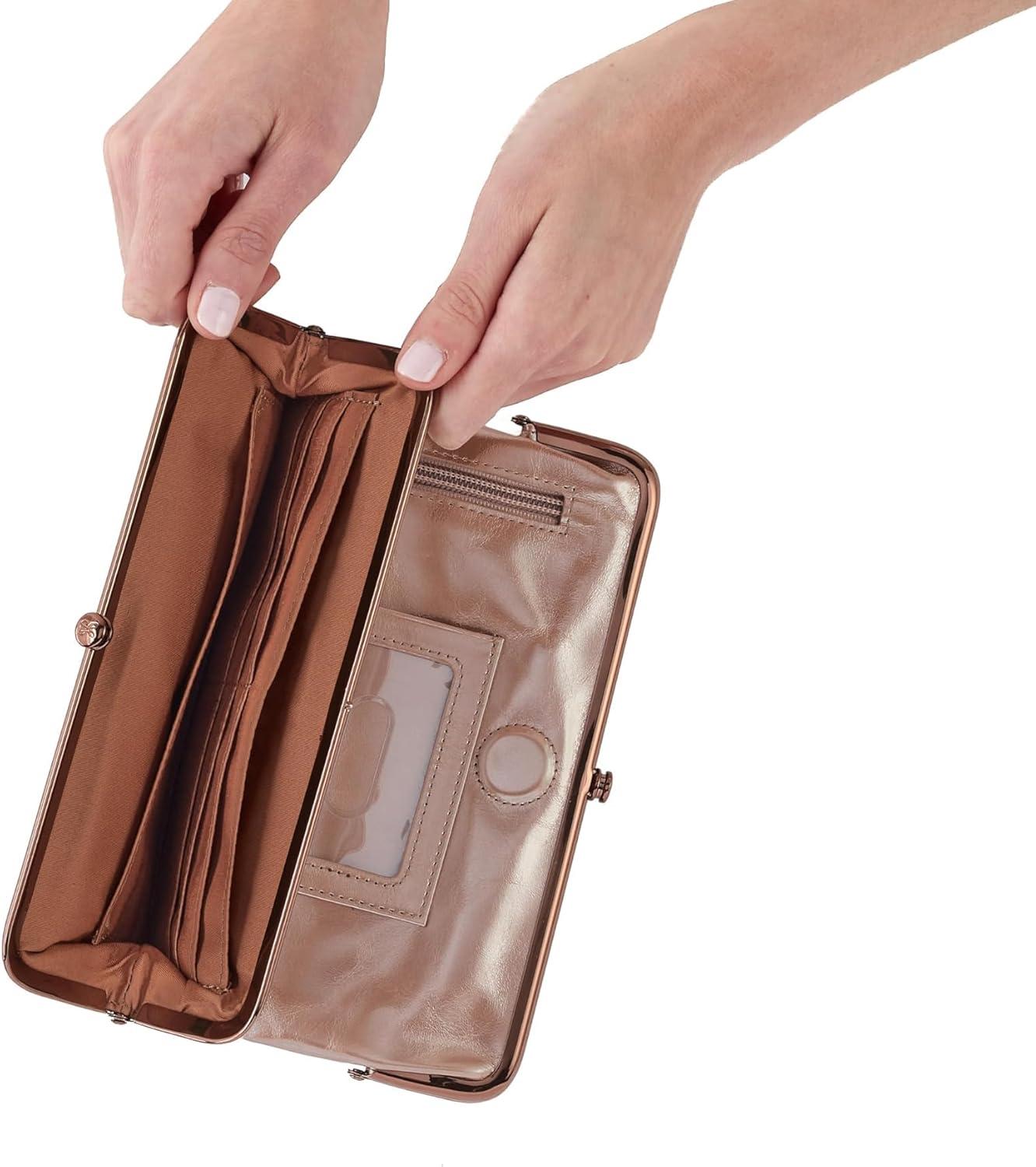 image:imageHOBO Lauren Leather Clutch Wallet for WomenFrosted Rose