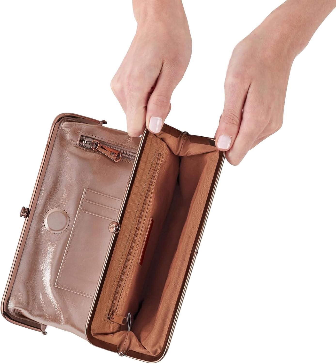image:imageHOBO Lauren Leather Clutch Wallet for WomenFrosted Rose