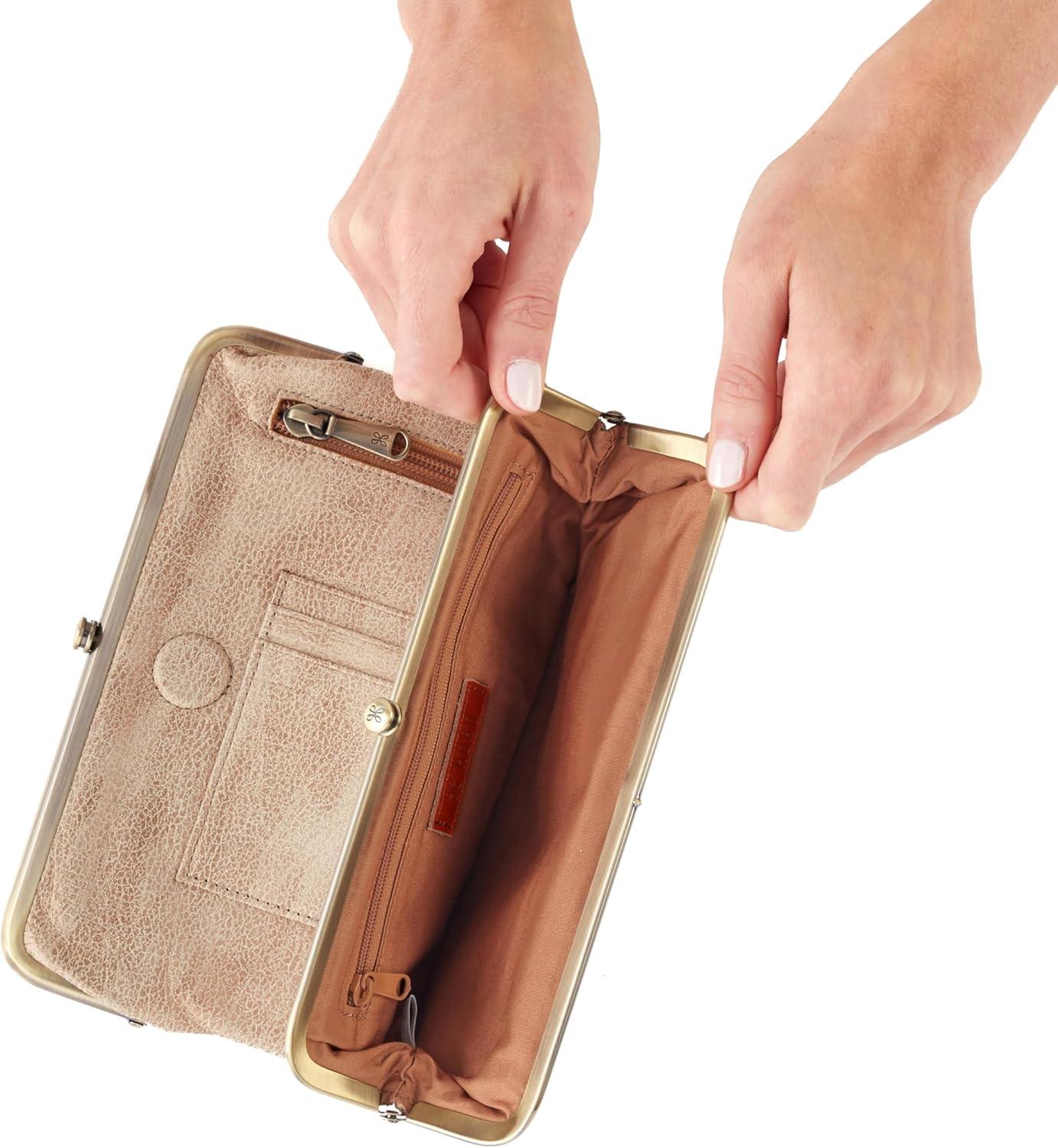 image:imageHOBO Lauren Leather Clutch Wallet for WomenGold Leaf