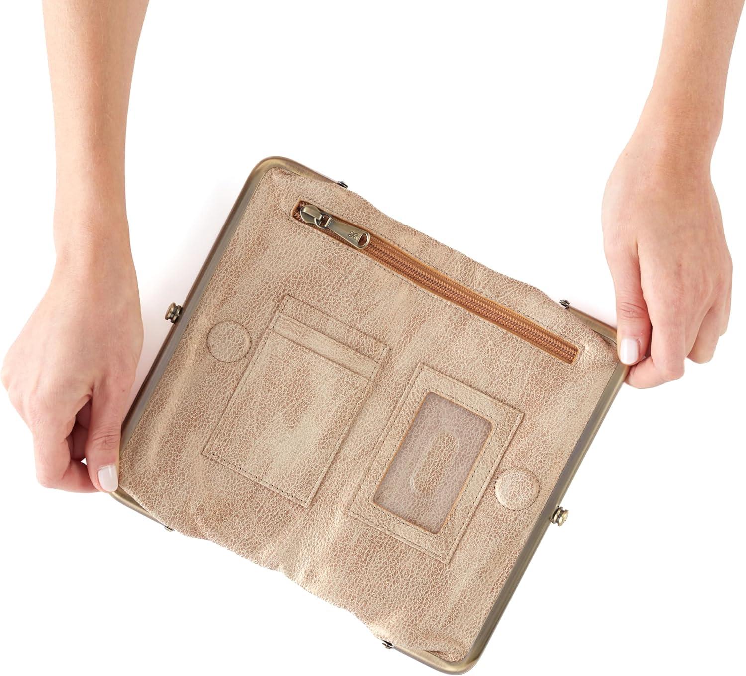 image:imageHOBO Lauren Leather Clutch Wallet for WomenGold Leaf