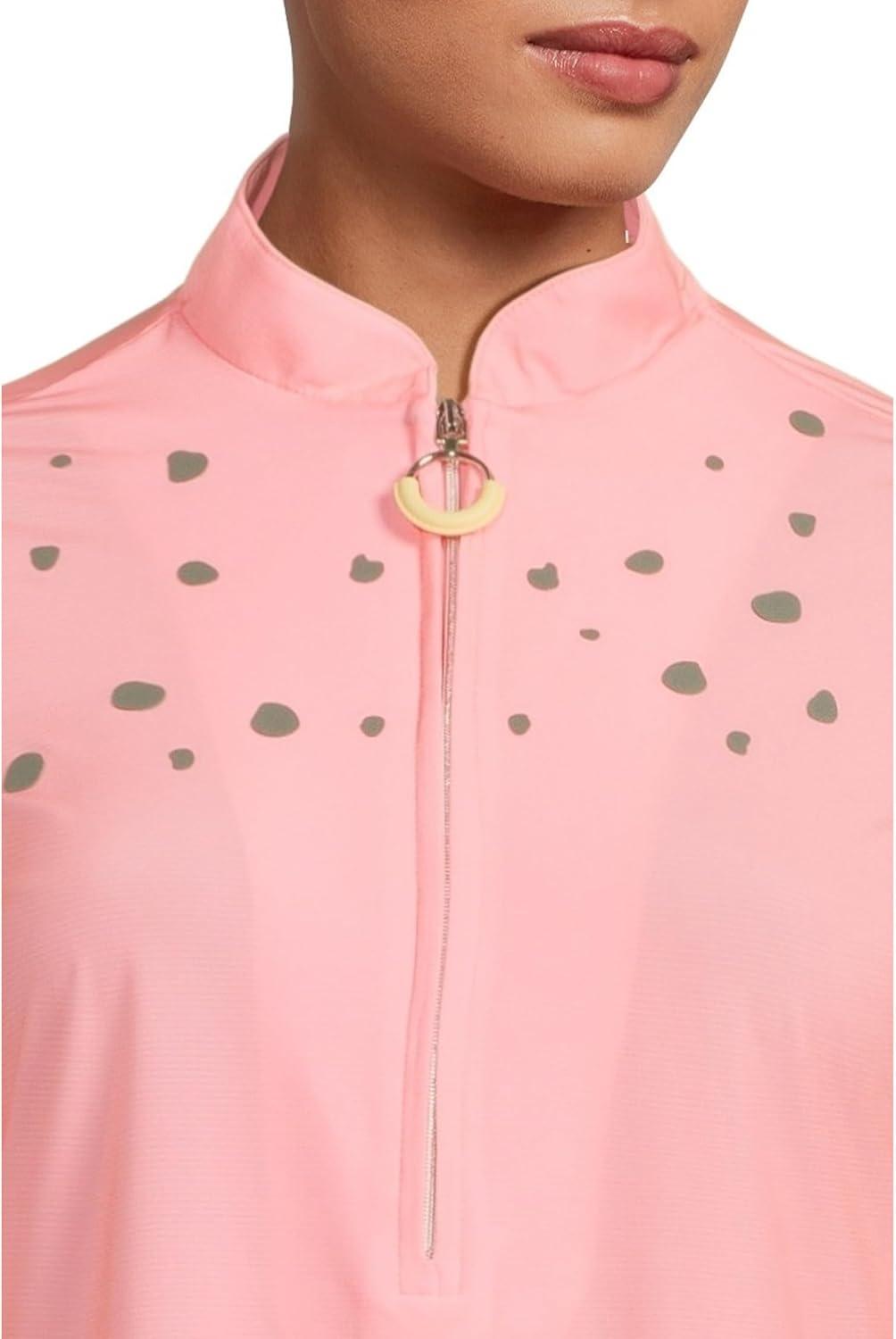 image:imageJamie Sadock Womens Raindrops Print Long Sleeve Sunsense TopAzalea Pink