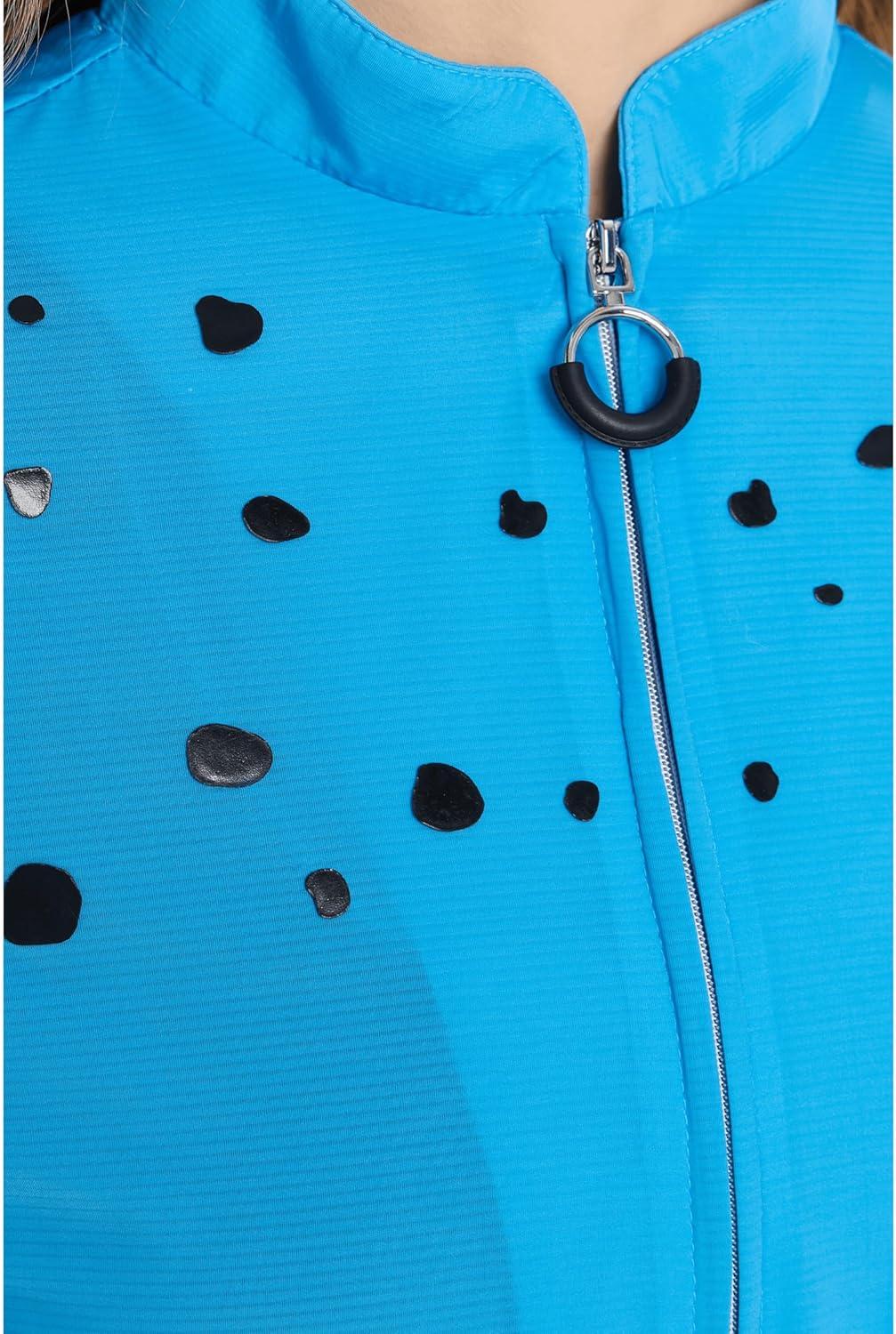 image:imageJamie Sadock Womens Raindrops Print Long Sleeve Sunsense TopBonamassa Blue