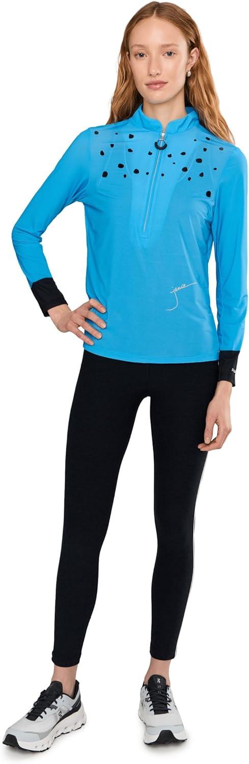 image:imageJamie Sadock Womens Raindrops Print Long Sleeve Sunsense TopBonamassa Blue