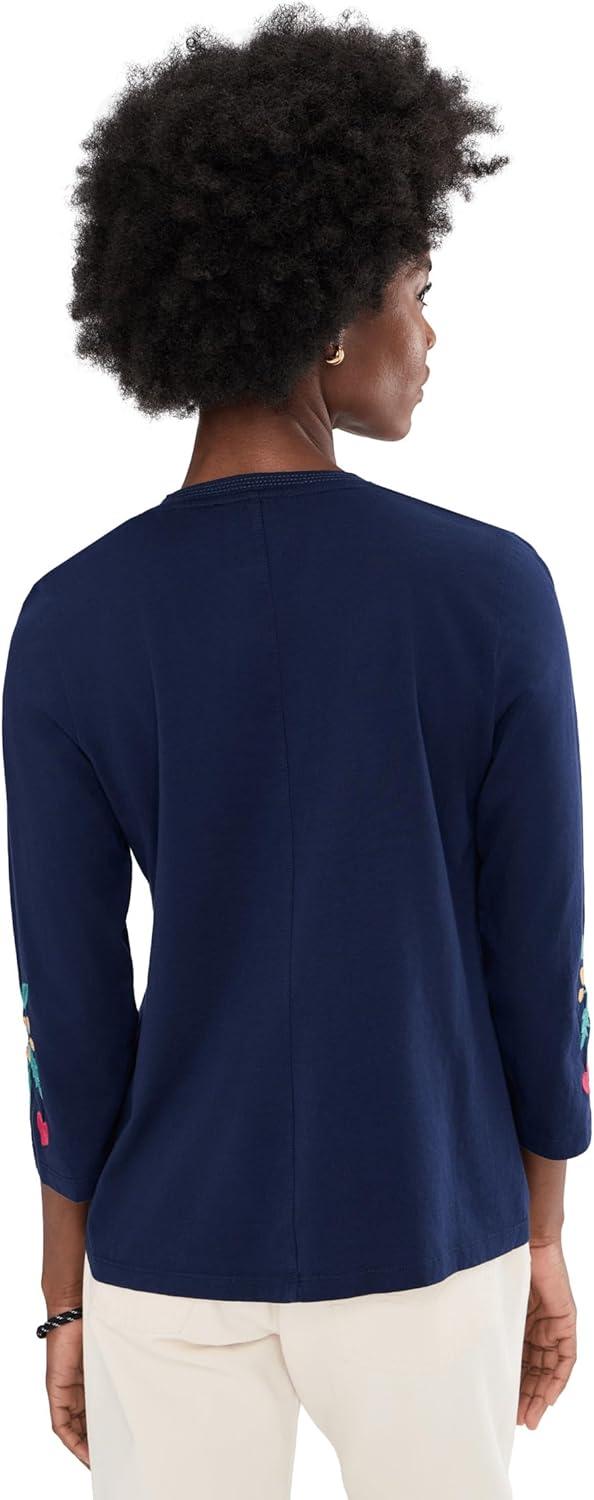 image:imageJohnny was Womens 34 Sleeve Trapunto VNeck Tee ZivianaBlue Night