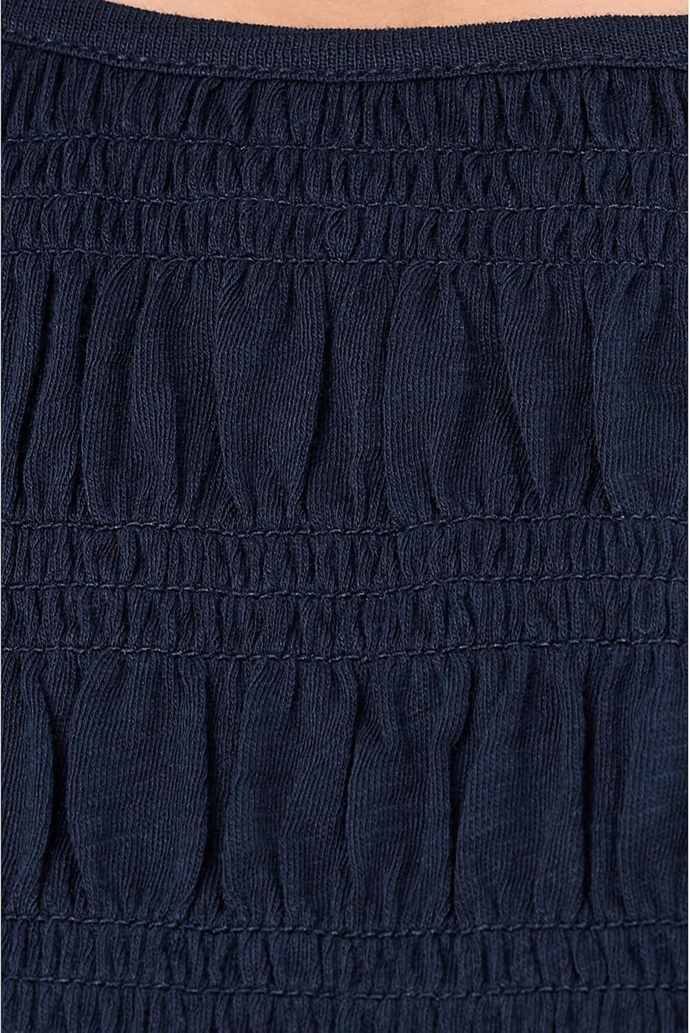 image:imageMadewell Womens Smocked Boatneck TopMidnight Navy