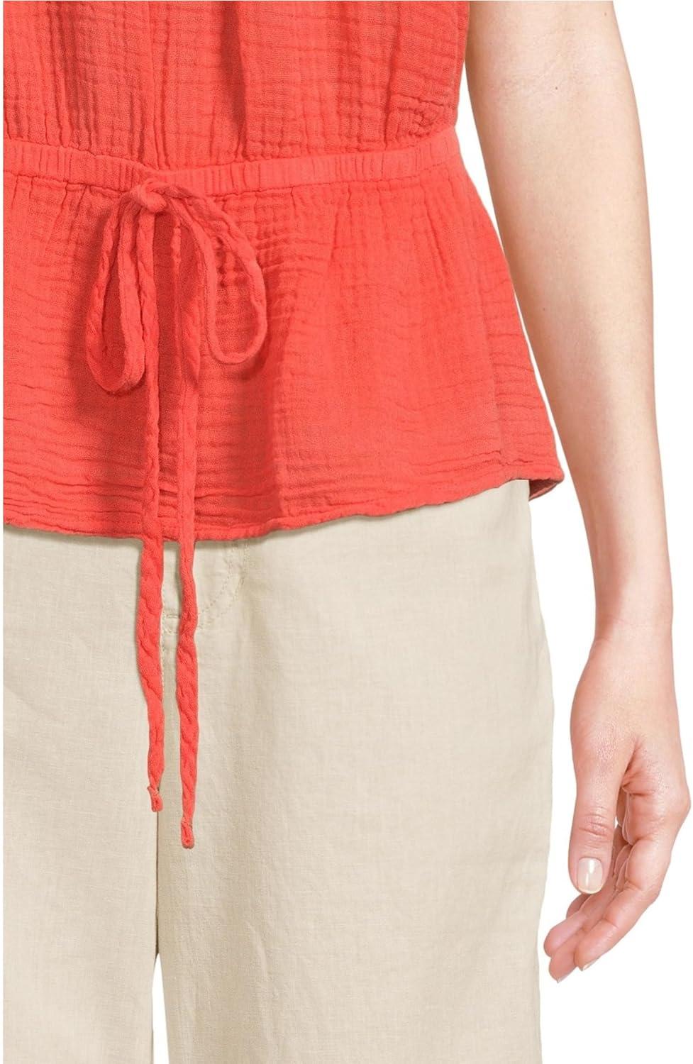 image:imageMichael Stars Womens Dahlia Waist Tie TankPersimmon