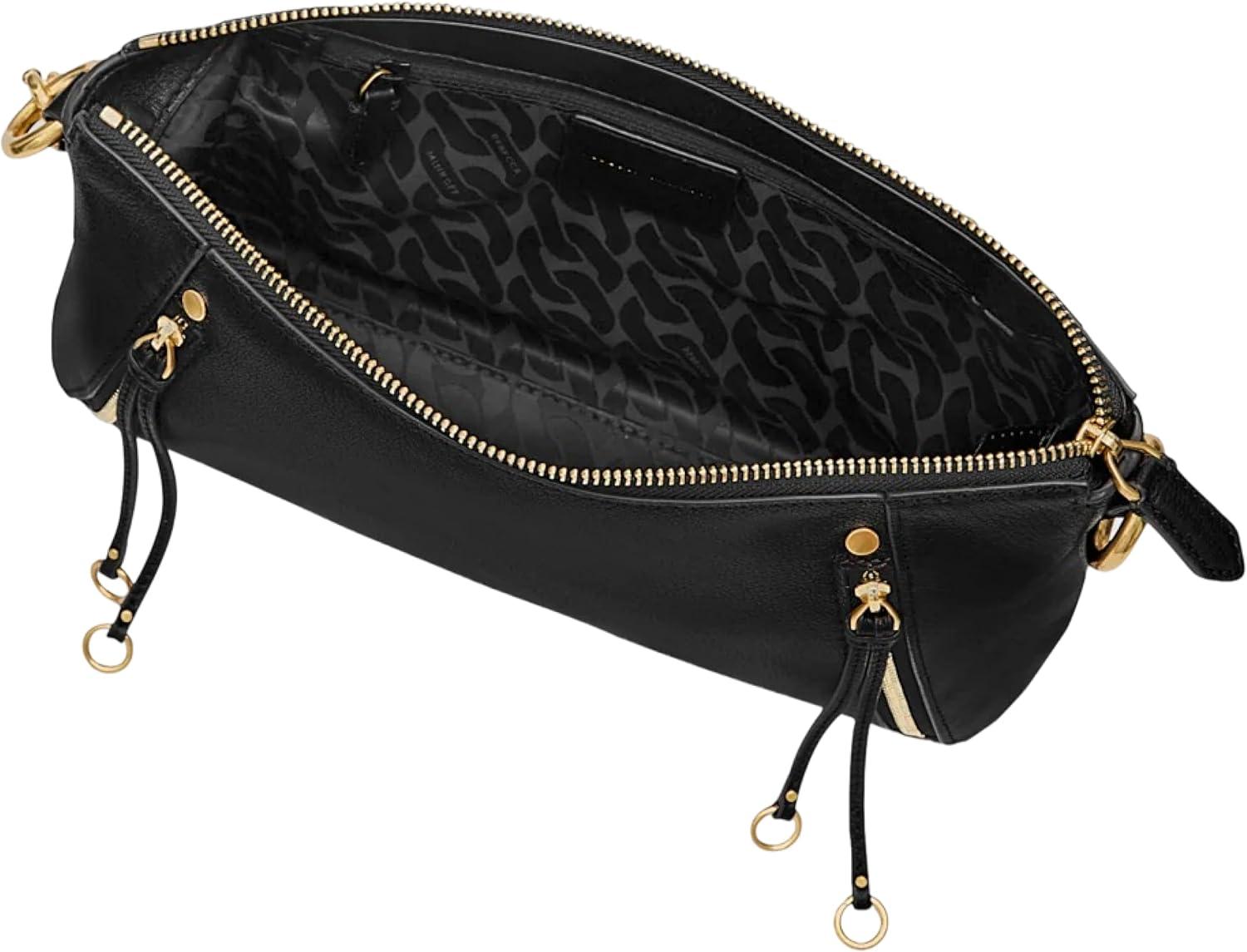 image:imageRebecca Minkoff Rivington Small Shoulder Bag Womens Leather Handbag with Antique Brass HardwareBlack