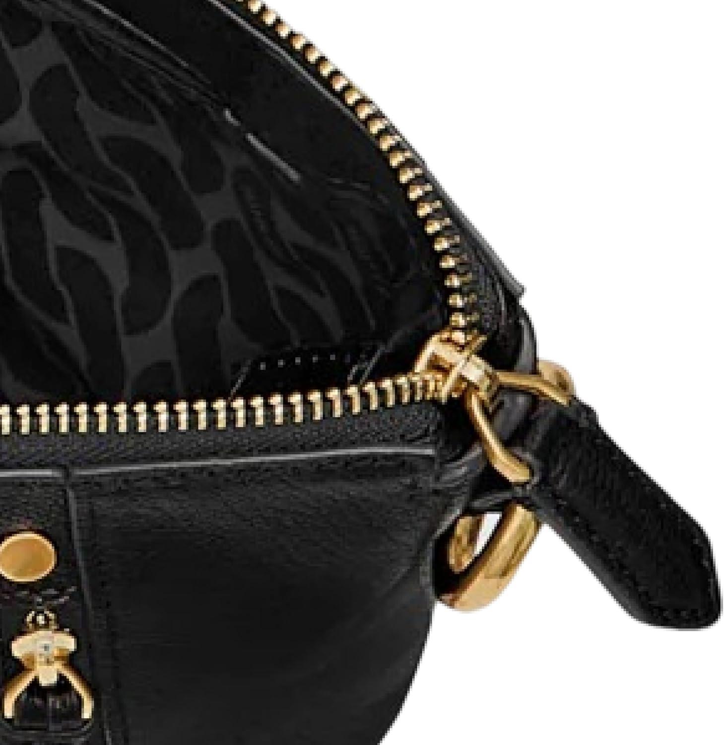 image:imageRebecca Minkoff Rivington Small Shoulder Bag Womens Leather Handbag with Antique Brass HardwareBlack