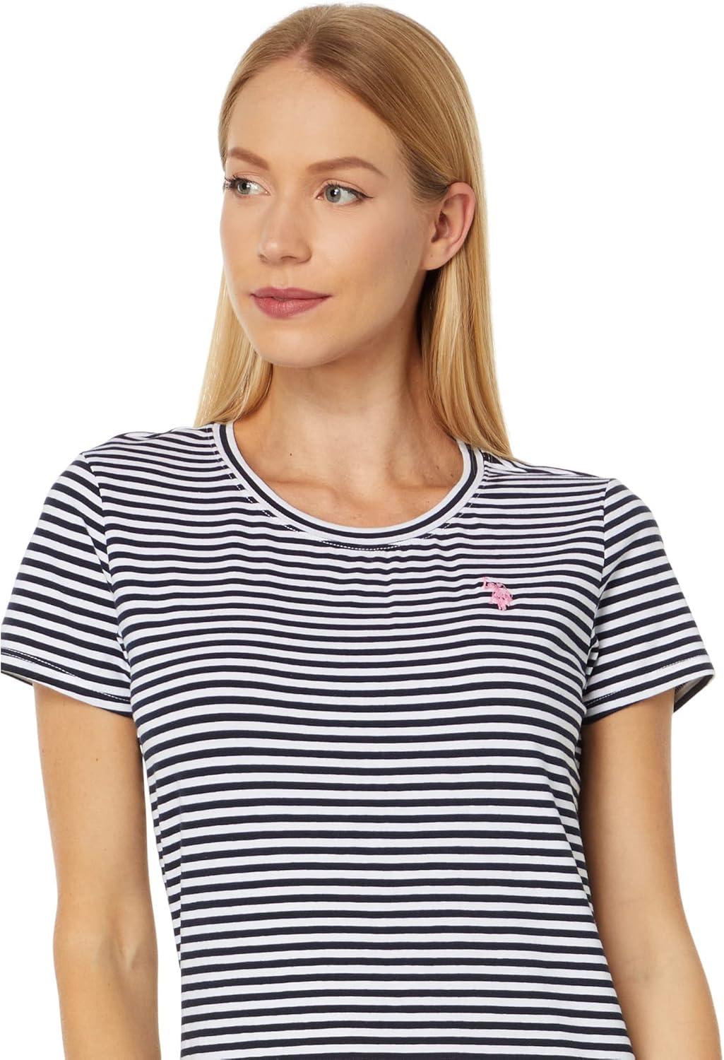 image:imageUS POLO ASSN Stripe Crew Neck Tee Black LG