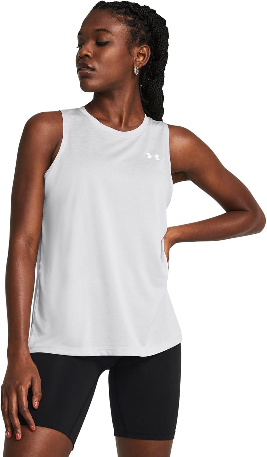 image:imageUnder Armour Womens Tech Twist Tank Top014 Halo Gray White White